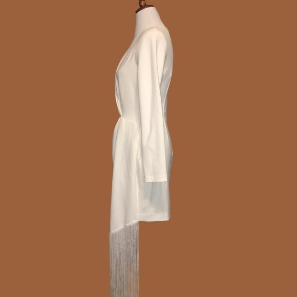 ONE33 SOCIAL Twist Fringe Ivory Dress - Picture 3 of 6